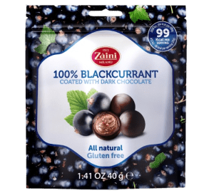 Liofilizowane Czarne Porzeczki w Ciemnej Czekoladzie Zaini 40g