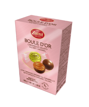 Czekoladowe Nadziewane Praliny Kulki Boule d'Or Latte z Mlecznej Czekolady Box 200g