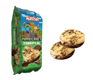 Mr. Munchies Minecraft Cookies XL ciastka z kawałkami czekolady i polewą czekoladową 140g