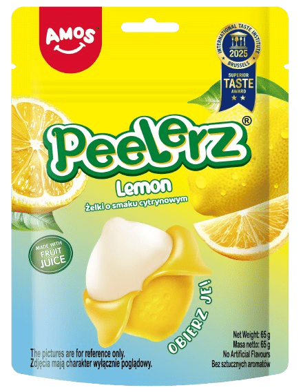 Amos Peelerz Lemon Obieralne Żelki w Kształcie Cytryny 65g